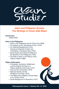 Islam and Philippine Society The Writings of Cesar Adib Majul