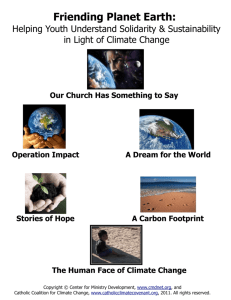 Friending Planet Earth - Catholic Climate Covenant