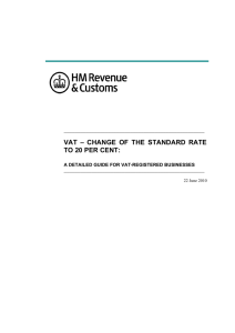 HMRC official guidance rate change 2011