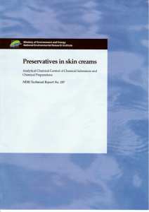 Preservatives in skin creams