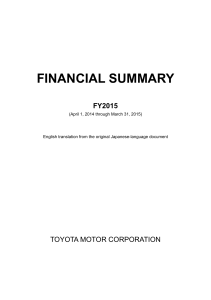 financial summary fy2015