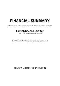 financial summary