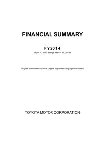 financial summary fy2014