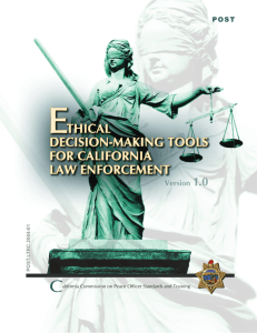 Ethical decision-making tools for California law