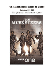 The Musketeers Episode Guide