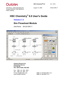 HSC – Sim prosessien simulointiohjelmisto