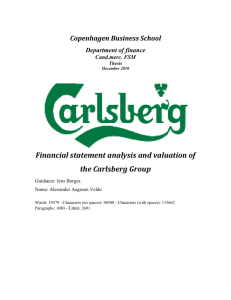 Financial statement analysis and valuation of the Carlsberg Group