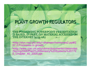 to view the PDF-based Presentation on Plant Growth Regulators