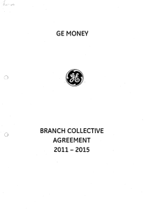 GE Money Branch Collective Agreement 2011-2015