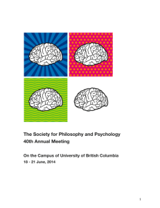 Program - Society for Philosophy and Psychology
