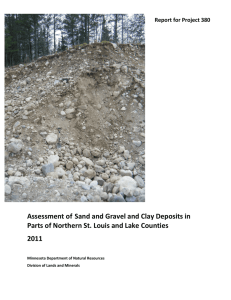 Assessment of Sand and Gravel Potential and Silt and Clay