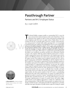 Passthrough Partner - Waller Lansden Dortch & Davis, LLP