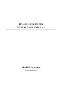 Financial Results for the Year Ended March 2015