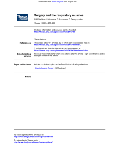 Surgery and the respiratory muscles