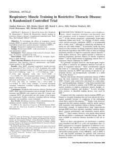 Respiratory Muscle Training in Restrictive Thoracic Disease: A