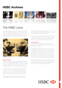 The history of HSBC's two lions, Stephen and Stitt