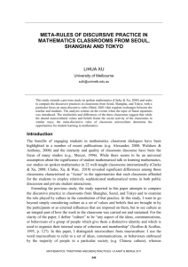 meta-rules of discursive practice in mathematics classrooms from