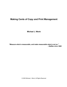 Making Cents of Copy and Print Management