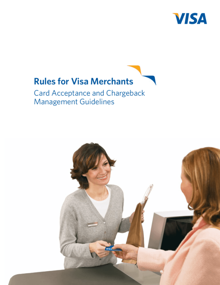 Rules for Visa Merchants Card Acceptance and Chargeback