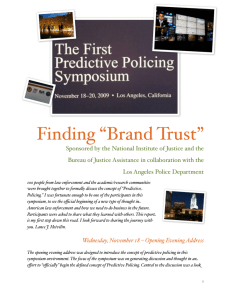 First Predictive Policing Symposium Report