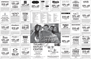 Coupons - Tulare Outlet Center