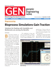 Bioprocess Simulations Gain Traction