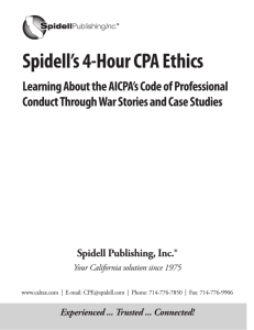 case study - Spidell's California Taxes for Professionals