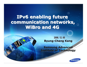IPv6 enabling future communication networks, WiBroand 4G