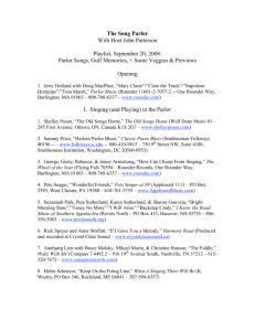 Song Parlor Playlist 9-20-08