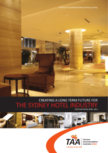 the sydney hotel industry - Tourism Accommodation Australia