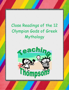Close Readings of the 12 Olympian Gods of Greek Mythology