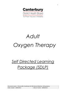 Adult Oxygen Therapy - Canterbury District Health Board