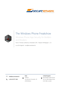 The Windows Phone Freakshow - HITB