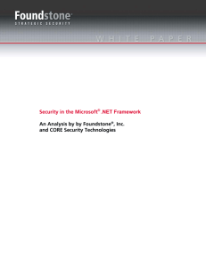 Security in the Microsoft .NET Framework