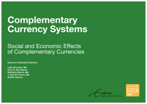 Complementary Currency Systems