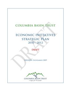 Draft Economic Initiatives Strategic Plan for 2010