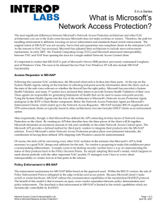 What is Microsoft's Network Access Protection?