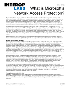 What is Microsoft's Network Access Protection?