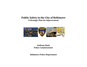 Public Safety in the City of Baltimore