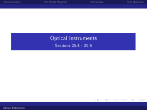 Optical Instruments - Sections 25.4