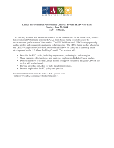 Labs21 Environmental Performance Criteria: Toward LEED™ for