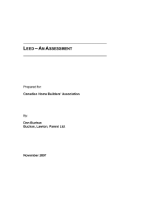 leed – an assessment - Canadian Home Builders' Association