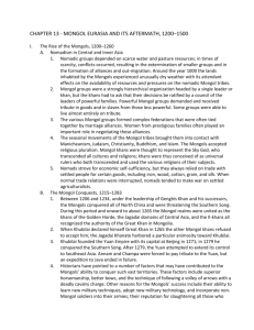 chapter 13 - mongol eurasia and its aftermath