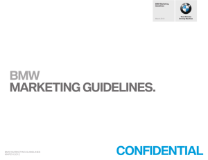 BMW MARKETING GUIDELINES. CONFIDENTIAL
