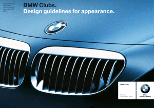 BMW Clubs. Design guidelines for appearance.