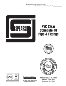PVC Clear Schedule 40 Pipe & Fittings