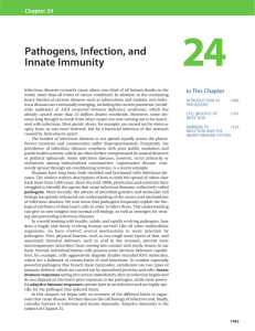 Pathogens, Infection, and Innate Immunity