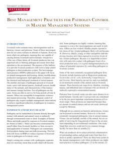 BEST MANAGEMENT PRACTICES FOR PATHOGEN CONTROL IN