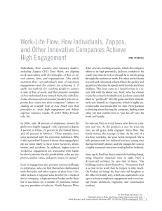 Work-Life Flow?: How Individuals, Zappos and Other Innovative