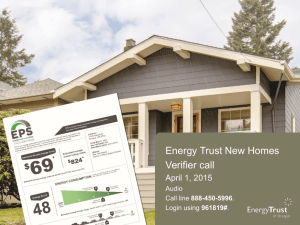 April 1, 2015 call - New Homes Verifier Resource Library